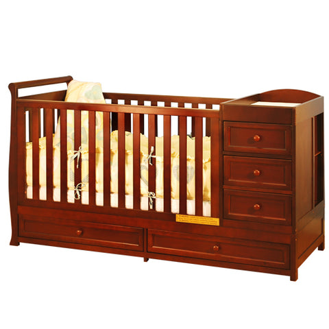 Image of Athena Daphne 2 in 1 Convertible Crib in Cherry