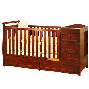AFG Baby Daphne Solid Wood 2-in-1 Convertible Crib Gray