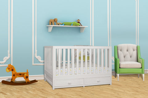 Image of AFG Baby MILA 3-in-1 Convertible Crib in White