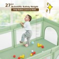 Costway Extra-Large Safety Baby Fence with 50 Ocean Balls