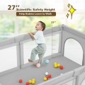 Costway Extra-Large Safety Baby Fence with 50 Ocean Balls