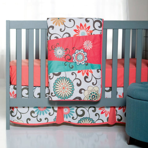 Image of Waverly® Pom Pom Play 4 Piece Crib Bedding Set