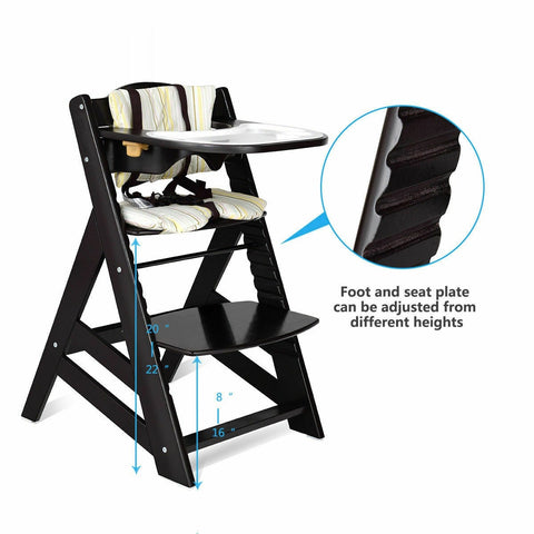 Image of Costway Adjustable  Baby High Chair with Removable Tray