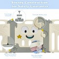 Costway 16-Panel Foldable Baby Playpen Kids Activity Centre