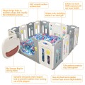Costway 14-Panel Foldable Baby Playpen Safety Yard with Storage Bag