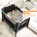 Image of Costway 4-in-1 Convertible Portable Baby Playard with Changing Station