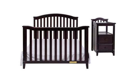 Image of AFG Baby Furniture Athena Kali 4-in-1 Crib and Changer in Expresso