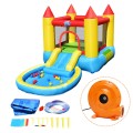 Costway Inflatable Kids Slide Bounce House with 580w Blower