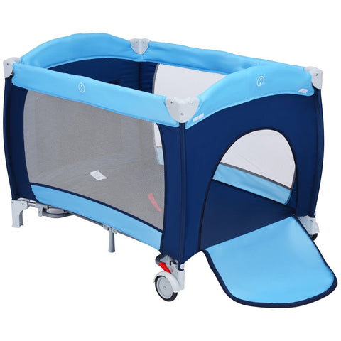 Image of Foldable Baby Crib Playpen w/ Mosquito Net and Bag