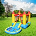 Image of Costway Inflatable Kids Slide Bounce House with 580w Blower