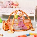 Costway 3 in 1 Cartoon Baby Infant Activity Gym Play Mat