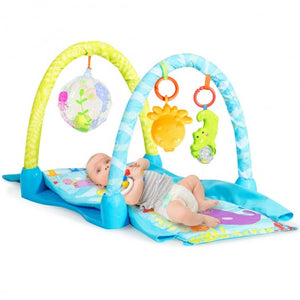 Costway 4-in-1 Baby Play Gym Mat with 3 Hanging Toys