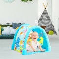 Image of Costway 4-in-1 Baby Play Gym Mat with 3 Hanging Toys