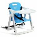 Image of Costway Baby Booster Folding Travel High Chair with Safety Belt & Tray