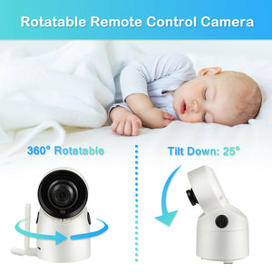 Baby Monitor with 360 Degree Tilt-Zoom Auto Camera and Video