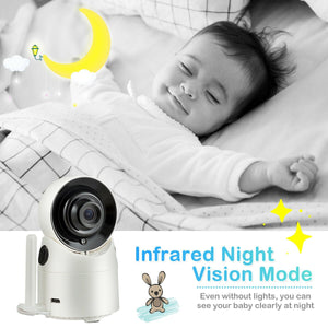 Baby Monitor with 360 Degree Tilt-Zoom Auto Camera and Video
