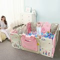 Image of Costway Baby Playpen Activity Center Safety Play Yard Cute Frog