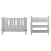 Athena Naomi 4 in 1 Convertible Crib with Changing Table in White