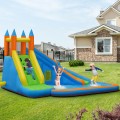 Costway Inflatable Mighty Bounce House Jumper with Water Slide