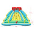 Costway Double Side Inflatable Water Slide Park with Climbing Wall