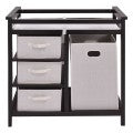 Image of Costway Infant Baby Changing Table with 3 Baskets