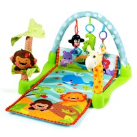 Image of Costway 3-in-1 Fitness Music and Lights Baby Gym Play Mat
