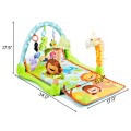Costway 4-in-1 Baby Play Gym Mat with 3 Hanging Educational Toys